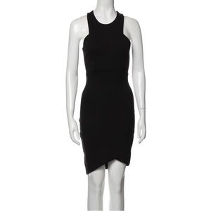 Helmut Lang Sheath Dress w/ Asymmetrical Hem